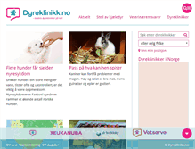 Tablet Screenshot of dyreklinikk.no